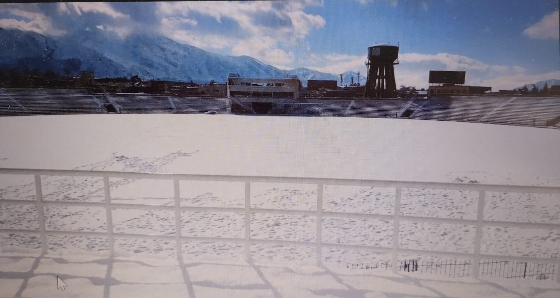Mesmerizing View of Bugti stadium in winter.