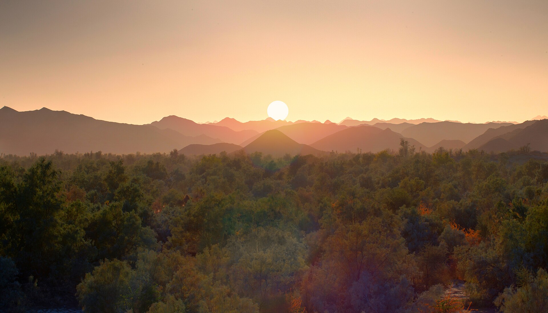 Beautiful sunset landscape in the mountains. near Turbat, Kech District, Balochistan, Pakistan